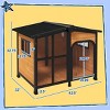 42'' Wooden Outdoor Dog House with Openable Roof Asphalt Top and Clear Window View,Cabin Style,Pet Shelter for Big Dogs - LAOTIES - 3 of 4