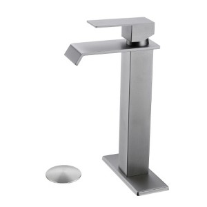 Waterfall Spout Bathroom Faucet,Single Handle Bathroom Vanity Sink Faucet - 1 of 4