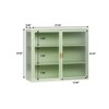 27.56" Glass Doors Modern Two-Door Wall Cabinet with Featuring Three-Tier Storage, Detachable Shelves Wall mouted Cabinet - 2 of 4