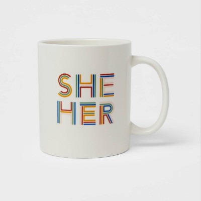 15oz Stoneware She Her Mug - Room Essentials™