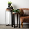 Sullivans 7", 6" & 5.25" Black Tulip Planter Set of 3, Ceramic - 3 of 3