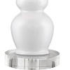 360 Lighting Jane Modern Double Gourd Table Lamps Set of 2 with Round Riser 26 1/2" High Ceramic White Drum Shade for Bedroom Living Room Bedside Kids - 4 of 4