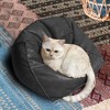 Nicbex 17" Ottoman Square Unstuffed Handmade Leather Ottoman Pouf Footsrool for Reading Room, Bedroom - 4 of 4
