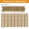PexFix Carved Room Divider Folding Screen Room Divider with Copper Coin Pattern for Home Office Garden Terrace Paulownia Wood - 4 of 4