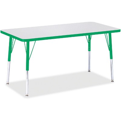 Jonti-Craft Berries Adult Height Color Edge Rectangle Table (24 x 48) in Green