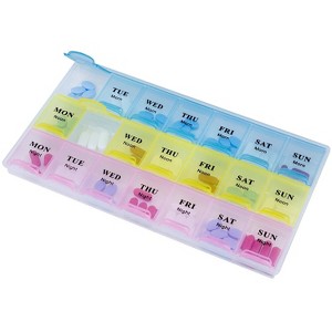 MEDca Weekly Pill Organizer: 21 Day Planners for Pills Vitamins & Medication, 3 Times-a-Day Medication Reminder Boxes, Easy to Read & Travel - 1 of 4