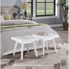 NicBex Farmhouse Bench,Ottoman with Solid Wood Frame for Living Room,Entryway,White - 2 of 4