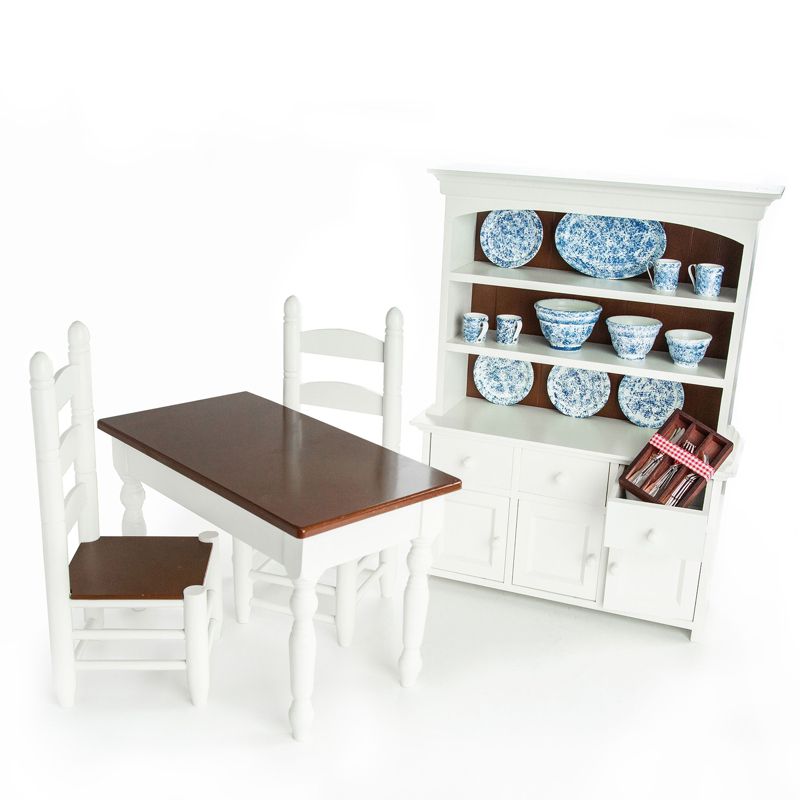 The Queen's Treasures 18 Inch Doll 29 Piece Farmhouse Style Dining Room Set, 1 of 9