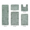 Shaggy Border Collection 5-Piece Bath Rug Set 100% Cotton Tufted Weave Ruffle Border Pattern Bathroom Rug for Machine Washable Bathmat - 2 of 4