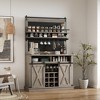 Bar Cabinet with storage space ,Tall Coffee Hutch,Large Kitchens Coffee Bar Cabinet Cupboard with Sliding Door - 4 of 4