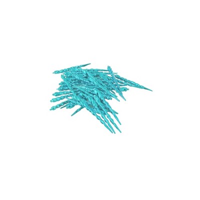 Northlight Shiny Shatterproof Icicle Christmas Ornaments - 5" - Mermaid Blue - 36ct