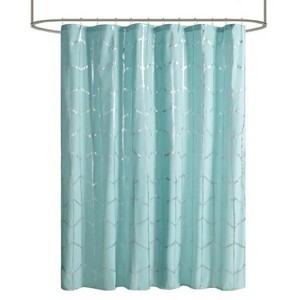 LunaLulinlk Printed Metallic Shower Curtain - 1 of 4