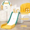 CuisinSmart 8 in 1 Toddler Slide Indoor Playground for 1-3, with Slide, Basketball Hoop, Climber, Crawling Tunnel, Telescope, Toy Storage - 3 of 4