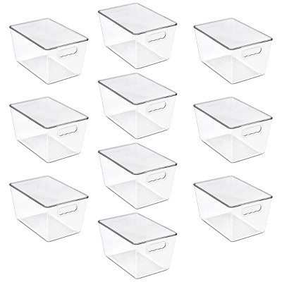 Sorbus 10 Pack Large Clear Stackable Storage Containers with Lids for Kitchen, Pantry,Cabinet Organization — фото 7