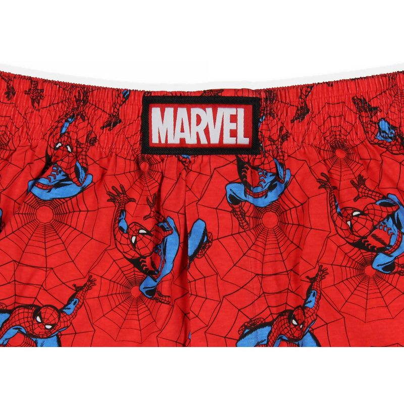Marvel Men's Spider-Man Retro Character Print Boxers Sleep Shorts Underwear Red, 3 of 4
