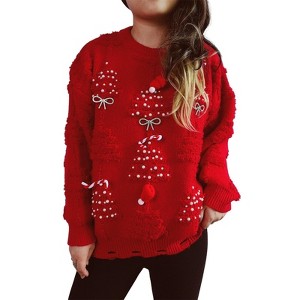 Ugly Christmas Sweater for Women Funny Merry Xmas Knit Sweaters - 1 of 4