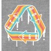 Sunny Days Melting Rainbow Recycle Graphic for Earth Day Adult Heather Gray Short Sleeve Crew Neck Tee - 2 of 4