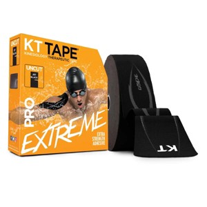 KT Tape PRO Extreme, Synthetic Jumbo Kinesiology Athletic Tape, 125 Foot Uncut Roll, Black - 1 of 4