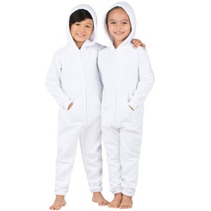 Joggies - White Frosting Toddler Footless Hoodie One Piece - 1 of 4