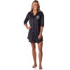 Wednesday Addams Family Women's Collared Pajama Nightgown Sleep Shirt Black - 2 of 4