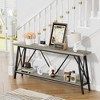 XIYUYEU Console Table with Open Bottom Storage Shelf and M-Shaped Back Design,Entryway Table with X-Shaped Side Frames for Living Room - 2 of 4