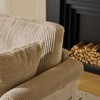 Karl Home Beige Corduroy Living Room Swivel Barrel Accent Chair - 3 of 4