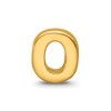 Black Bow Jewelry Letter O Bead Charm in 14k Yellow Gold Plated Sterling Silver - 3 of 4