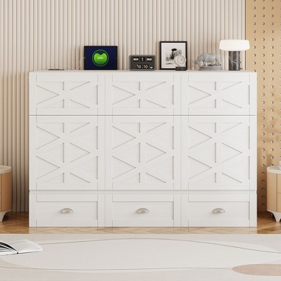 Full Size Murphy Bed with Large Drawers