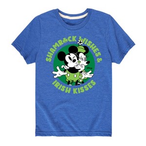 Boys' - Disney - Shamrock Wishes Irish Kisses Short Sleeve Graphic T-Shirt - 1 of 4