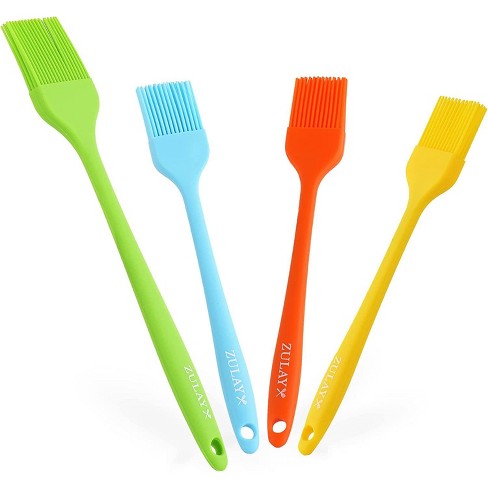 Zulay Pastry Brush (Set of 4) - Assorted Heat Resistant Silicone Basting Brush Ideal For BBQ, Marinating, or Spreading Butter & Oil - image 1 of 4