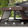 Dracelo Folding Rattan Side Table, Outdoor End Table, Hand Woven PE Rattan Coffee Table - 4 of 4