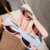 Anna-Kaci Retro Thick Frame Cat Eye Sunglasses with Contrasting Arms and UV400 Protective Lenses - 2 of 2
