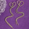 SOHI Women's Crystal Silver Party Drop Earrings - 2 of 4