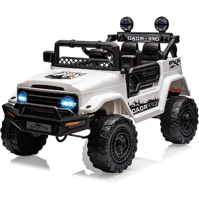 12V Kids Ride-On Car Truck with Remote Control, Battery Powered Electric Vehicle for Toddlers Ages 1-3, Spring Suspension, LED Lights, Music