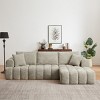 108" Oversized Chenille Sectional Sofa, Modern L-Shape Sleeper Couch with 2 Throw Pillows for Living Room or Family Lounge – The Pop Home - 2 of 4