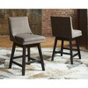Signature Design by Ashley Tallenger Upholstered Swivel Counter Height Barstool, Set of 2, Light Gray - 2 of 4