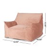 Christopher Knight Home Geoffrey Modern 43" Velvet Bean Bag Chair with Armrest - 3 of 4