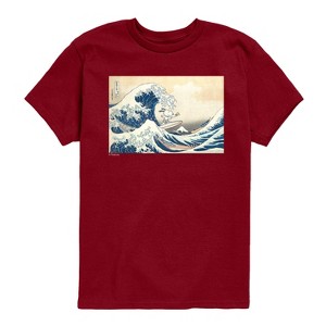 Boys' - Peanuts - Snoopy Great Wave Short Sleeve Graphic T-Shirt - 1 of 4