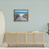 Stupell Industries Beach Pathway and Bicycle Floating Frame Canvas Art, Gold, 31" x 25" - 3 of 4
