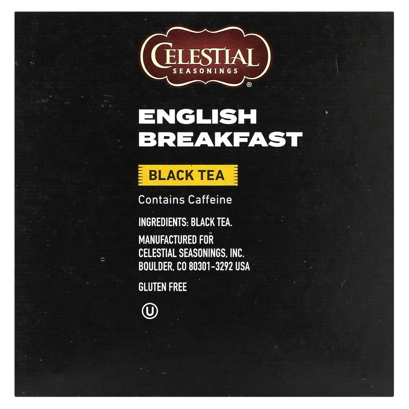 Celestial Seasonings Black Tea, English Breakfast, 12 K-Cup Pods, 0.1 oz (3.1 g) Each, 2 of 4