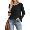 Women's Long Sleeve Color Block Tunic Sweater Tops Lightweight Loose Fit Fall Casual Crewneck Shirts - 4 of 4