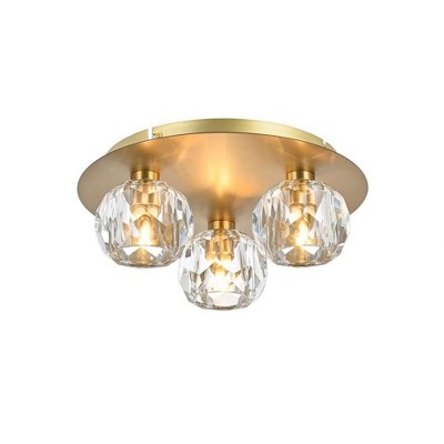Elegant Lighting Graham 3 - Light Flush Mount in  Gold