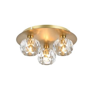 Elegant Lighting Graham 3 - Light Flush Mount in  Gold - 1 of 4