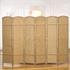 Gulches Room Divider, 6 Panel Folding Privacy Screen, 5.6' Tall Freestanding Wall Partition for Home Office, Bedroom, Nature Wood - 2 of 4