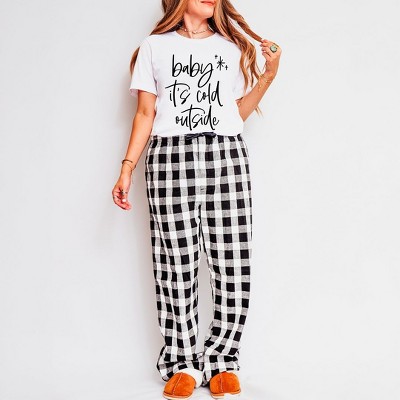 Simply Sage Market Women's Baby It's Cold Outside Cursive Pajama Set