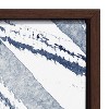 Kate and Laurel Sylvie Indigo Watercolor Framed Canvas by Amy Peterson Art Studio, 23x33, Walnut Brown - 3 of 4