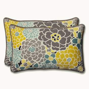 2-Piece Outdoor Lumbar Pillows - Lois - Pillow Perfect