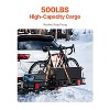 VEVOR 70" x 30" x 6",Hitch Cargo Carrier,500 lbs Capacity Hitch Cargo Carrier,Folding Hitch Mount Cargo Carrier with Hitch Lock for 2" Receiver,Black - 3 of 4