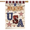 Briarwood Lane Bless The USA Patriotic House Flag Primitive Stars Stripes Double-Sided 28"x40" - 2 of 4