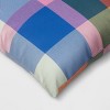 18"x18" Bold Plaid Square Outdoor Throw Pillow Multicolor - Threshold™ - image 4 of 4